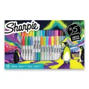 Sharpie 35pk Permanent Markers Fine Point and Ultra-Fine Point Multicolored