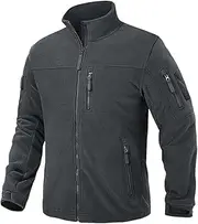 [Zozogag] Men's Fleece Jackets Fall Winter Cold Weather Thermal Tactical Jackets Full Zip Jackets Dark Gray US XL (CN XXL)