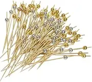 Cocktail Sticks Swizzle Picks for Fruit Sandwiches Barbeque Snacks etc Natural Bamboo Skewers for Coffee Drink Stir Stick 12 CM