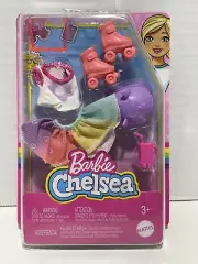 Barbie Chelsea Club Roller Skating Outfit, Helmet, Glasses & Skates Fashion Pack