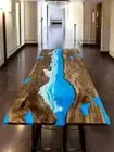 Epoxy Wave Ocean Table, Dining Table, Resin Coffee Table, River Table Decor
