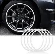 18/19/20 Inch Rolling Wheels, Car Wheels, Rim Protection Strips, Tire Guards, Anti Scratch. Compatible for Defender Discovery 2 3 (Color : White 18inch)