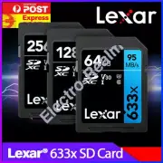 Lexar® SD Card 64/128/256GB High-Performance 633x SDHC/SDXC Memory Card 4K HD