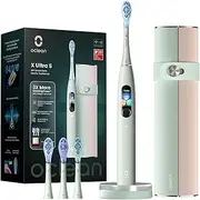 Oclean X Ultra S Electric Toothbrush with Screen Display, IPX7 Travel Toothbrush for Adults with 3 Brush Heads & Case, Smart Touchscreen