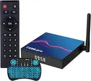 Android TV Box 12.0,4GB RAM 64GB ROM Allwinner H618 Quad-Core Cortex-A53 CPU Support 2.4Ghz/5Ghz WiFi BT 5.0 HDMI2.0 LAN 10/100M Ethernet 3D 4K H.265 with Wireless Mini Keyboard,4gb+64gb