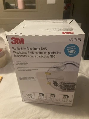 3M 8110S SMALL Disposable N95 Particulate Respirator Protection Face Mask 20 Pcs
