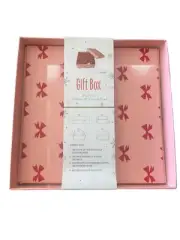 Bow Gift Box Pink and Red Target Bullseye 8x8x4