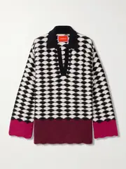 [La DoubleJ] La DoubleJ - Jacquard-knit Wool Sweater - White - x large x large White