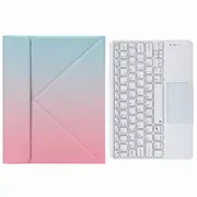 Bluetooth Keyboard Leather Case For Ipad 10.2 / Pro 10.5 Three Fold Holder Pink Blue Keyboards