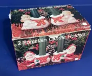 Vintage set of 2 Robert Alan Candle Company - Santa Elf Candle Holder (NIB)