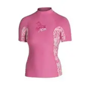 XCEL Womens SPF50+ Rash Guard Short Sleeve 2XL Pink Scuba Snorkel Surf Kayak SUP