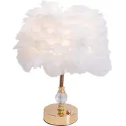 LVD USB Lamp Home/Living Room Tabletop Display Decor 32x23cm Feather White