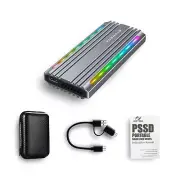 RGB Portable Solid State Disk - External 1TB High-Speed Data SSD Drive