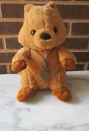 Build a Bear Quokka 14" Plush Browns-Wears Medal Leaves on Leather Necklace0 889