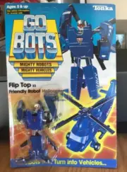 1984 Go Bots Flip Top Friendly Robot Helicopter Tonka Original Seal MOSC Unpunch