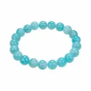 Amazonite Bracelet Smooth Round Size 10mm 7.5" Length