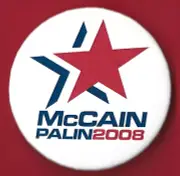 2008 John McCain & Sarah Palin 2-1/4" / Presidential Campaign Button(Pin34)