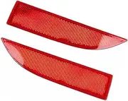 Rear Bumper Reflector, 1 Pair Rear Bumper Reflective Marker Lamp Light Reflector, for Dacia, Logan Sandero 2012-2016, Red 265659019R Rear Bumper Reflector