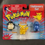 Pokemon Pikachu Stationary Set Toy Island Snorlax 66400 Memo Clip Eraser Magnet