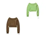 NWT AEROPOSTALE BALLET NECK cropped top shirt FLEECE