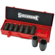 New Sidchrome XS608ML 8pce 3/4" Drive Metric Long Impact Socket Set 21mm-41mm