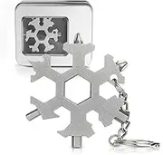 Snowflake Multi Tool 19-in-1 Stainless Steel EDC Multitool Keychain Bottle Opener/Screwdriver/Wrench/Portable Outdoor Travel Camping Multi Function Pocket MultiTool Gadgets for Men (19-1 Snowflake)
