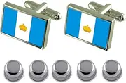 [Select Gifts] Shirt Dress Studs Ulyanovsk City Russia Flag Cufflinks