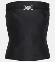 [Versace] Versace Medusa '95 wool and silk top AU 6 black