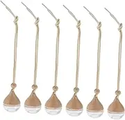 6Pcs Car Aroma Diffuser Pendant Decorative Perfume Bottles for Car Interior Decoration Clear Hanging Ornaments for and Fresh Air