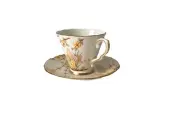 Vintage Bone China Tea Cup Set Gladstone Crocus Hand Painted Made In England