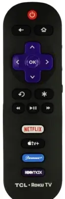 IR Remote Control for TCL Roku TV 49FP110/ 43FP110/ 55UP120/ 32S4610R/ 50S433