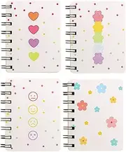 OSYLICT Small Spiral Notebook,4 PCS 3.14 x 4.13 Inch Thick Hardcover Notepad,Kawaii Journals for Study and Notes Blank Page Fun Mini Scratch Pads, Back to School Supplies for Gifts Kids and Teachers