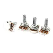 4 Pcs Type B Single Linear Knurled Shaft Rotary Potentiometers 10K Ohm