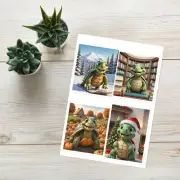ABCreator's Cute Turtles Autumn & Winter Sticker sheet