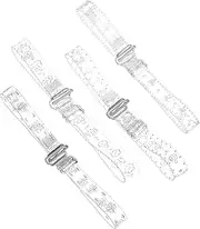 [Minkissy] Invisible Shoulder Strap Flower Pattern Pairs Extenders Strong Elasticity Odorless Material