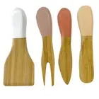 4pc Taste Mojave Bamboo Cheese Knife/Slicer Kitchen Knives Set Davis & Waddell