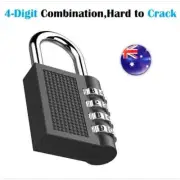 4 Digit Number Combination Lock Long Shackle Padlock Outdoor Coded Lock