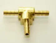 1pc Brass Hose Barb Tee Fitting 1/8" ID Hose for Fuel Boat MettleAir 123-2