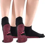 [ThreeH] Yoga Socks Non-Slip Five Finger for Women Yoga Pilates Dance Ballet 2 Pairs Size 4.5-7