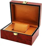 Cushion Interior Wooden Lock Clasp Solid Metal Jewelry Watch Storage Display Box Showcase Mens Gift FANDIAO