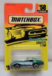 1996 Matchbox Superfast Green CORVETTE T-TOP With Side Pipes #58 of 75