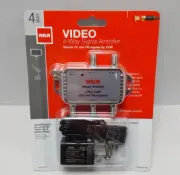RCA Indoor TV 2 Port Distribution Amplifier 1 pk, 4 Way Signal Amplifier - NEW