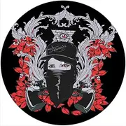 Slipmat Slip Mat Scratch Pad Felt for Any 12" LP DJ Vinyl Turntable Record Player Custom Graphical - Masked Assasin
