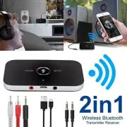 2 In 1 USB Bluetooth 5.0 Transmitter Receiver Adapter Wireless For PC Car Kit