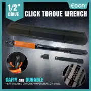 3Pc 1/2" Drive Click Torque Wrench Ratchet Socket with Adaptor Extension