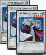 3 X YU-GI-OH T.G. HYPER LIBRARIAN PROMO COMMON MINT OP10-EN018