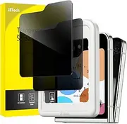 JETech Front Privacy Screen Protector for Samsung Galaxy Z Flip 5, Anti-Spy Tempered Glass Film with Easy Installation Tool, Case-Friendly, 2-Pack