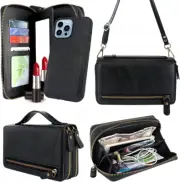 Harryshell Compatible with iPhone 13 Pro Max 6.7 inch 2021 Case Wallet Black