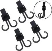 4 Pcs Baby Stroller Hooks with Double Hook,Baby Pram Hooks Organizer Stroll