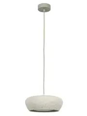 Fjord 1 Light Squat Pendant in Stone Concrete